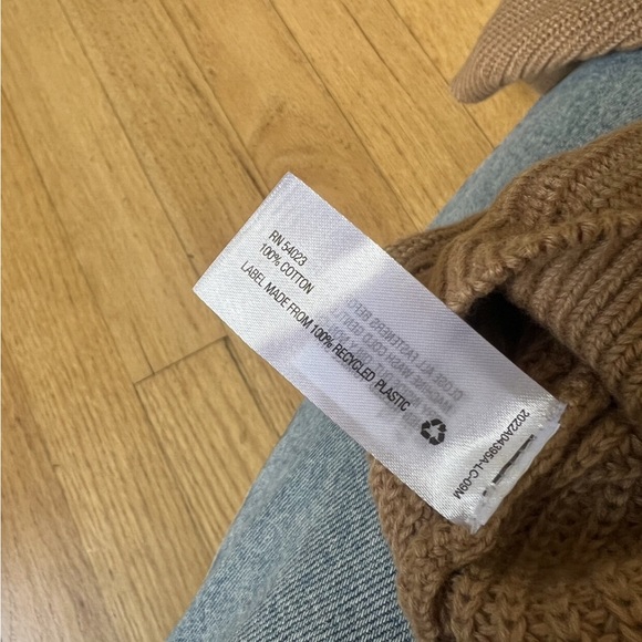 Banana Republic Baby Sweater Cable Knit Full Length Onesie- 18-24m, Camel Brown - Picture 8 of 9